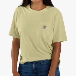 Carhartt Womens Loose Fit Heavyweight Short Sleeve Pocket T-Shirt Sm 4-6 NWT